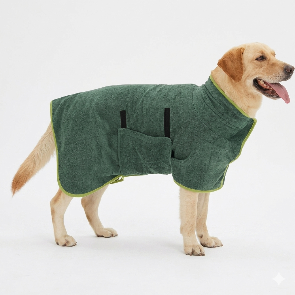 Accappatoio per Cani in Microfibra ad Asciugatura Rapida