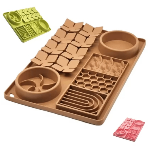 Tappetino Slow Feeder 4-in-1 per Cani e Gatti