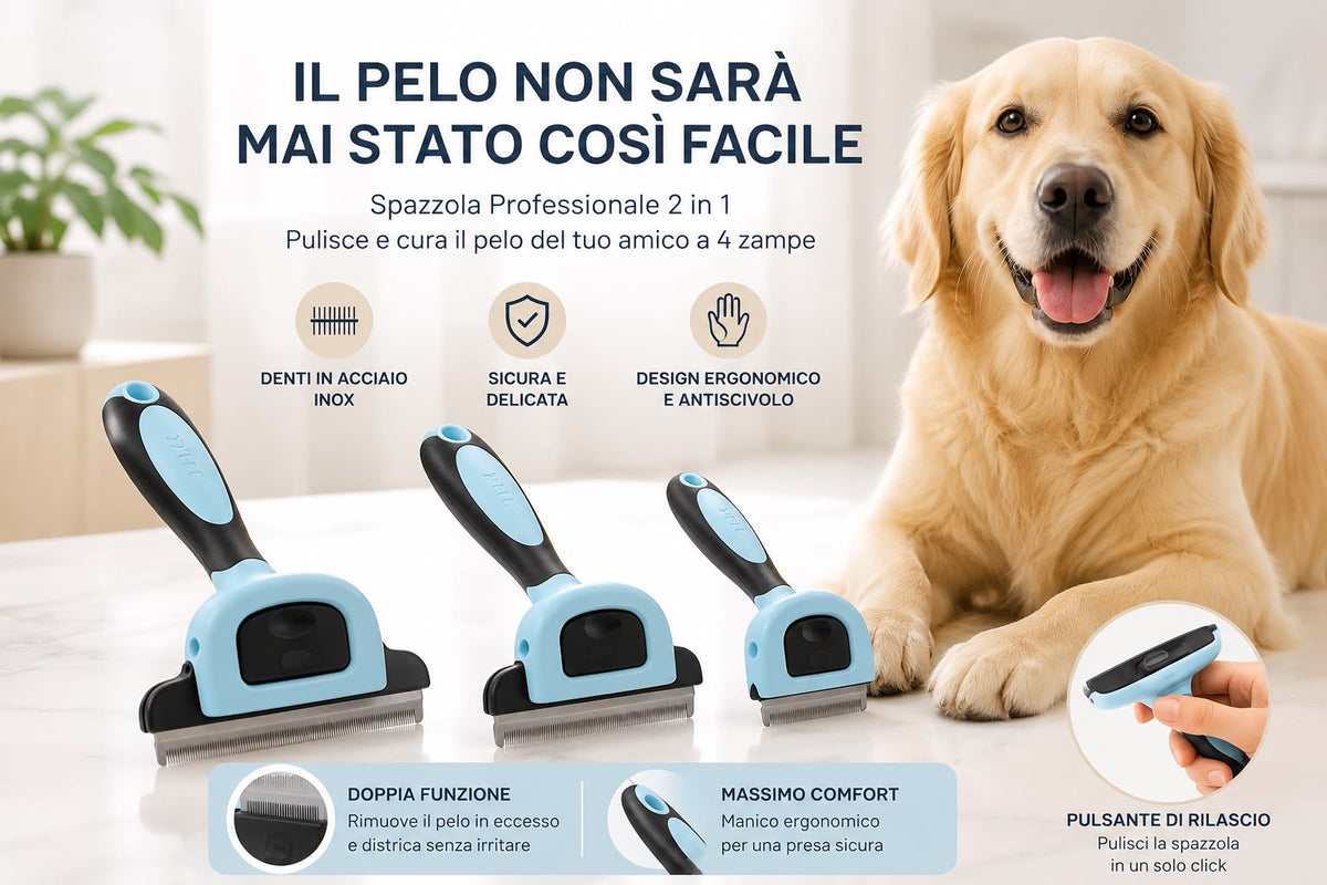 Spazzola Autopulente per Cani e Gatti
