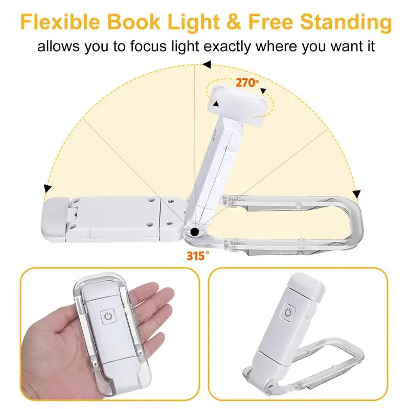 Lampada da Lettura LED Ricaricabile USB con Protezione Occhi